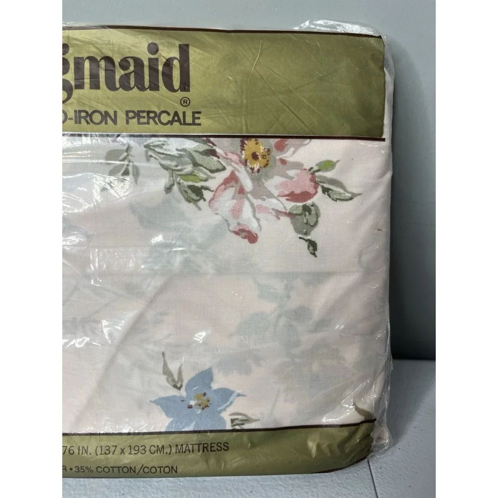 Vtg Springmaid Castlewood Double Fitted‎ Sheet Floral